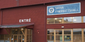 Entré Sätra friidrottshall.
