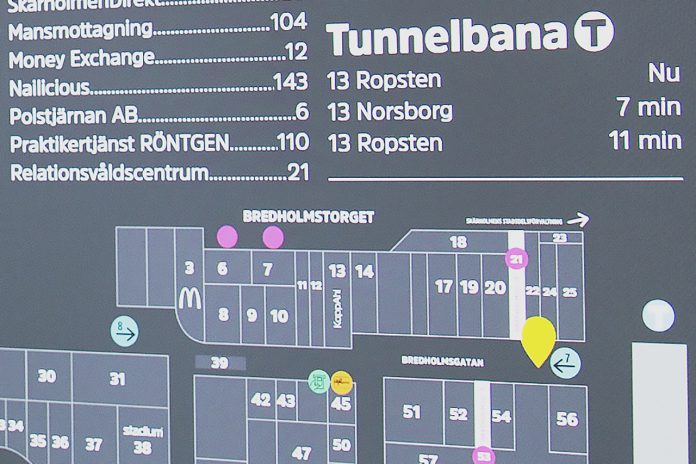 T-baneavgång Skärholmen