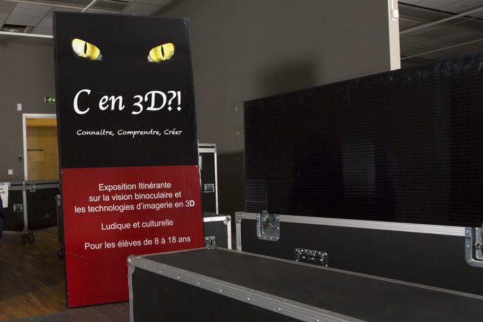 Utställningsmaterial till kommande 3D utställning. Tredimensionell ögonkontakt